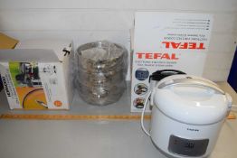 TEFAL RICE COOKER AND A STEAMER WITH GLASS LID