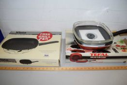 TEFAL OVEN FRYING PAN AND A VISTA NON-STICK GRILL PAN