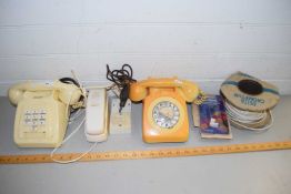 VINTAGE TELEPHONES, TELEPHONE WIRE ETC