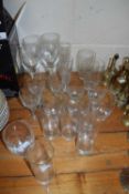 VARIOUS MIXED DRINKING GLASSES