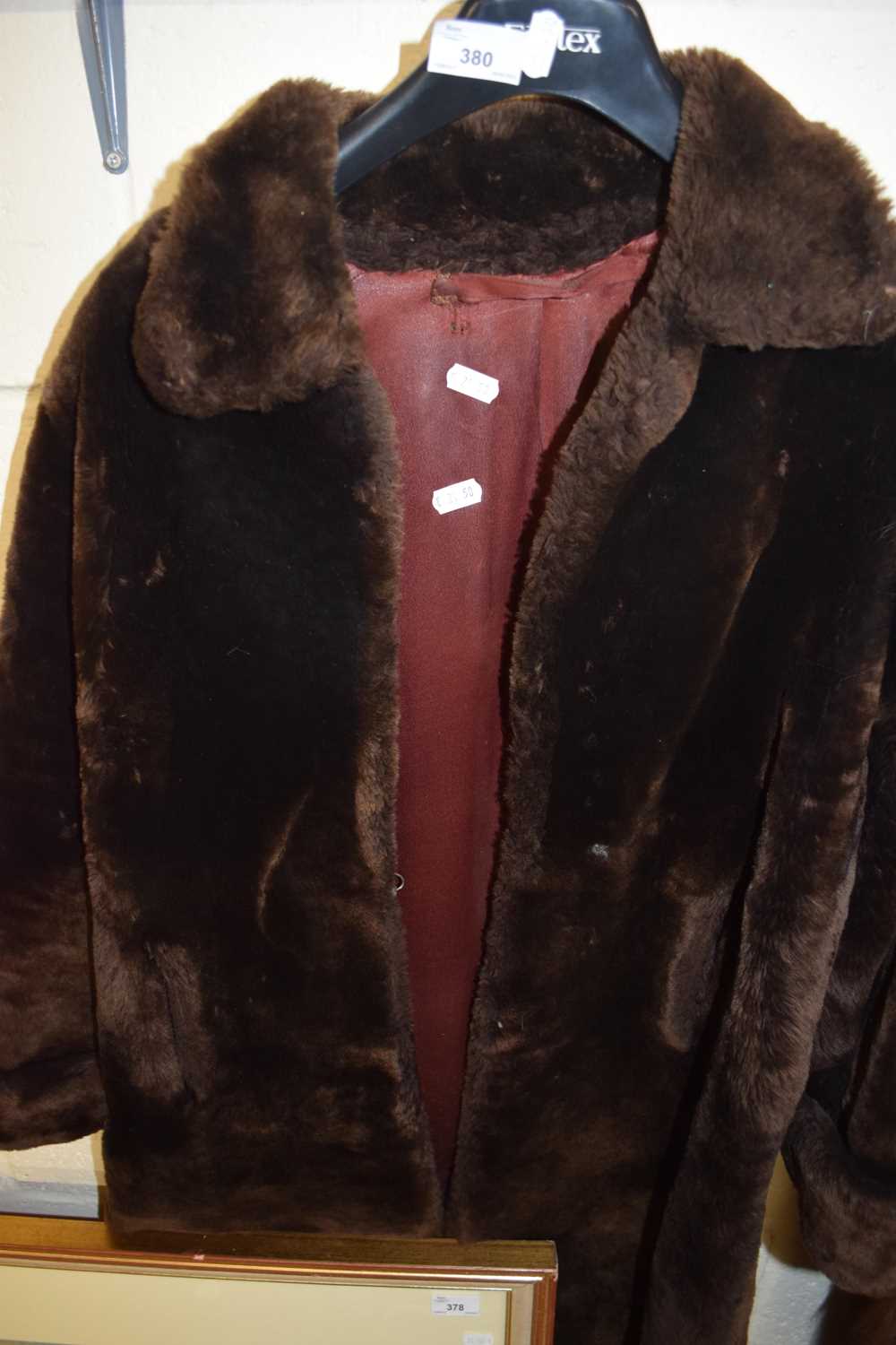 LADIES BROWN FUR COAT