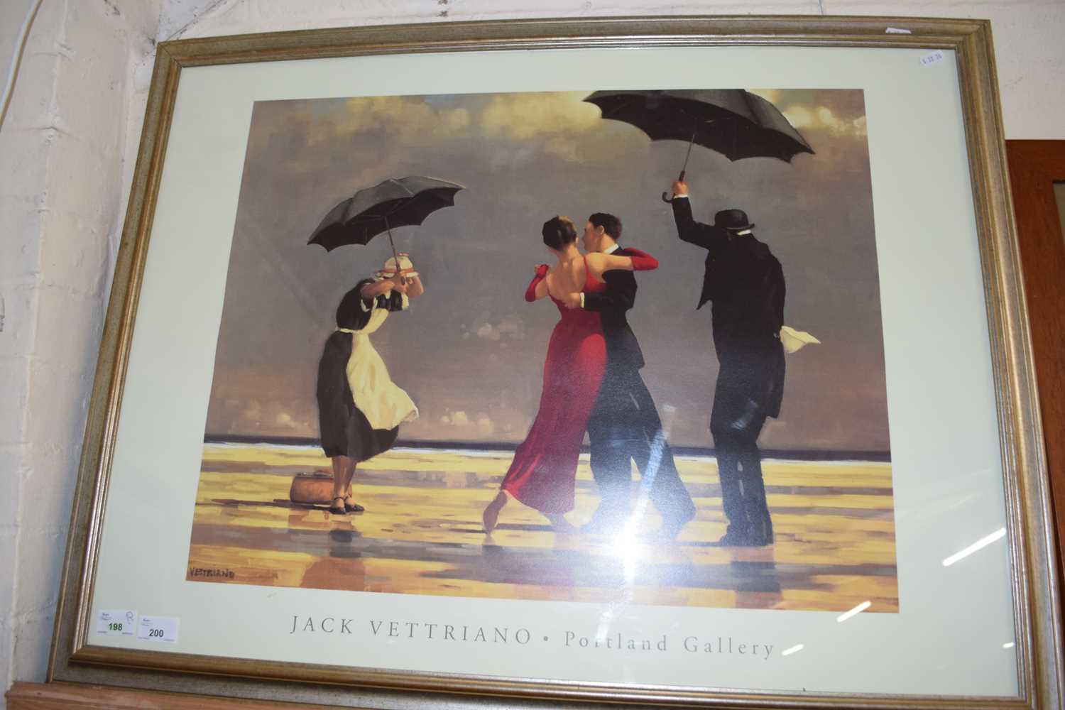 AFTER JACK VETTRIANO, COLOURED PRINT FROM THE PORTLAND GALLERY, F/G