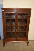 LATE 19TH CENTURY MAHOGANY BOOKCASE OR DISPLAY CABINET, WITH ASTRAGAL GLAZED DOORS