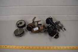 COLLECTION OF SEVEN VARIOUS VINTAGE FISHING REELS