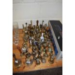 LARGE COLLECTION VARIOUS MAINLY BRASS BELLS