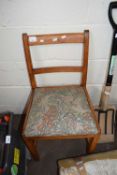 SMALL SIDE CHAIR WITH FLORAL UPHOLSTERED SEAT