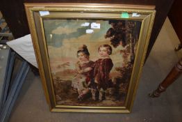 NEEDLEWORK PICTURE AND VARIOUS OTHERS