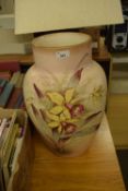 LARGE EARLY 20TH CENTURY BALUSTER VASE DECORATED WITH A FLOWER