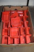 QUANTITY OF RED PLASTIC WORKSHOP TRAYS