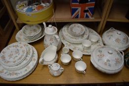 QUANTITY OF WEDGWOOD 'COTTAGE ROSE' PATTERN COFFEE AND TABLE WARES