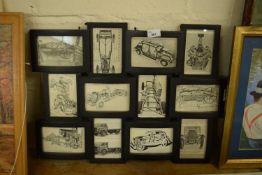 MONTAGE PICTURE - VINTAGE RACING CARS