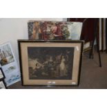 19TH CENTURY PRINT OF CLASSICAL LADIES, PLUS FURTHER PRINT AFTER CONSTABLE