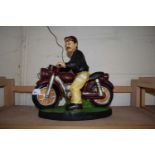 MODERN MODEL OF A GENT ON MOTORBIKE