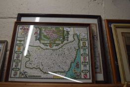 REPRODUCTION COLOURED MAPS - SAXTON'S NORFOLK AND SUFFOLK, BOTH F/G (2)