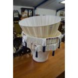 THREE VARIOUS STANDARD LAMP SHADES