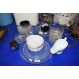 VARIOUS GLASS BOWLS AND OTHER ITEMS