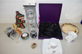 PRESENTATION NATO CHESS TOURNAMENT CUP AND SAUCER, SILVER PLATED TRAY, VARIOUS ORNAMENTS, BOXED