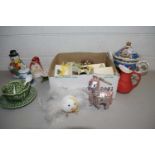 VARIOUS CERAMICS AND OTHER ITEMS TO INCLUDE A SADLER TEA POT