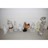 EIGHT MIXED MODERN FIGURINES