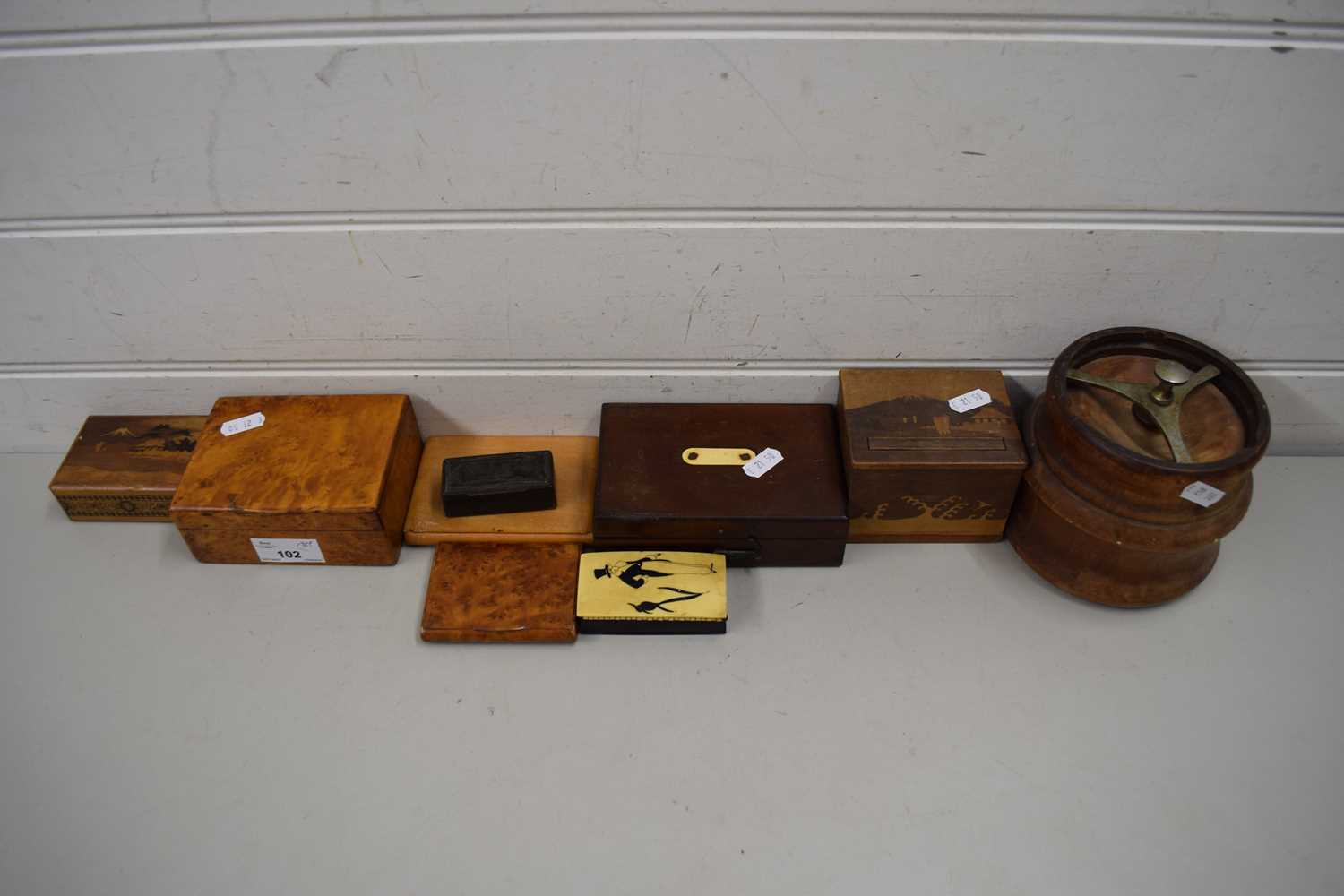 VARIOUS CIGARETTE CASES, TOBACCO JAR ETC