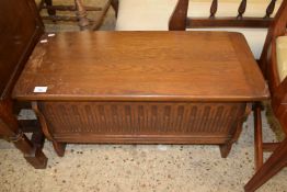 SMALL 20TH CENTURY OAK BLANKET BOX, 80CM WIDE