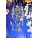 COLLECTION OF CUT GLASS BELLS