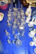 COLLECTION OF CUT GLASS BELLS