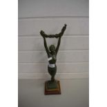 BRONZE EFFECT MODEL OF A FEMALE NUDE (A/F)