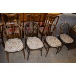 FOUR STICK BACK KITCHEN CHAIRS