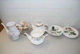 MIXED TABLE WARES TO INCLUDE ROYAL ALBERT TEA WARES AND OTHERS