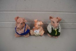 THREE WADE NAT WEST PIGGY BANKS