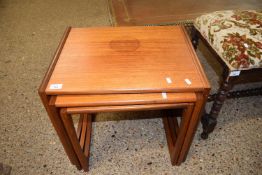 NEST OF THREE G-PLAN TEAK OCCASIONAL TABLES, LARGEST 53CM WIDE