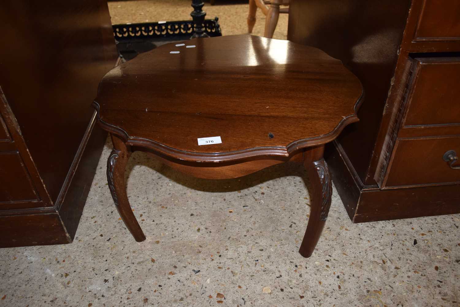 CUT DOWN EDWARDIAN FOUR LEGGED OCCASIONAL TABLE