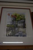 GEOFFREY DUNN, STUDY OF SIGNALS AT TENTERDEN, SIGNED IN PENCIL, F/G