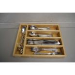 SIX PERSON SET OF SILVER PLATED CUTLERY