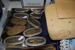 COLLECTION OF LLOYDS BANK LTD OVAL METAL MONEY BOXES PLUS A QUANTITY OF PAPER CASH ENVELOPES