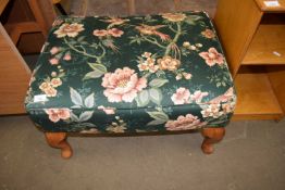 FLORAL UPHOLSTERED STOOL