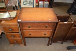 SMALL OAK TWO DRAWER CHEST