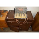 RETRO OAK VENEERED METAMORPHIC SIDE CABINET