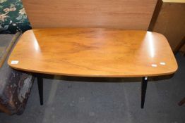 RETRO MID-CENTURY COFFEE TABLE ON EBONISED LEGS