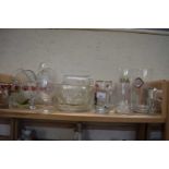 VARIOUS PINT GLASSES, TANKARDS ETC