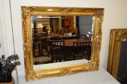 REPRODUCTION RECTANGULAR BEVELLED WALL MIRROR IN GILT FINISH FRAME