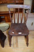 VICTORIAN ELM SEATED CHILD'S CHAIR