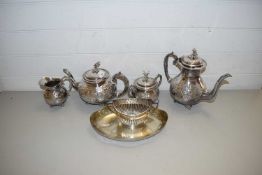 JOHN TURTON, SILVER PLATED TEA AND COFFEE SERVICE PLUS FURTHER ITEMS