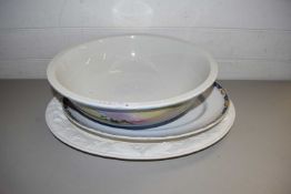 MEAT PLATES AND A WASH BOWL