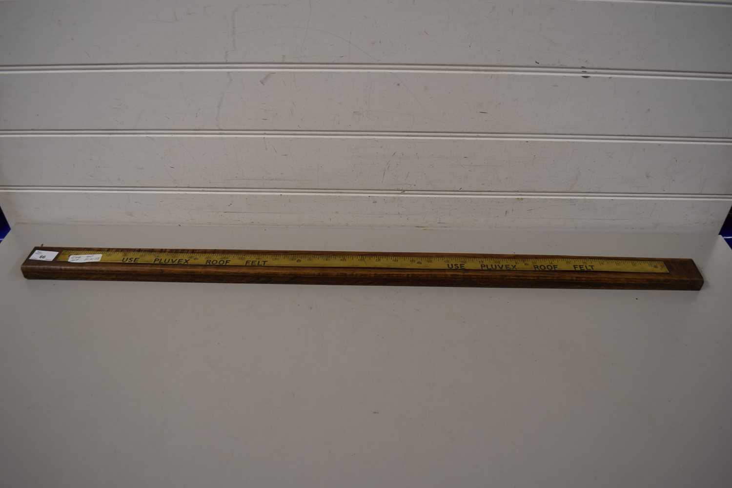 VINTAGE BRASS RULER MARKED 'USE PULVEX ROOF FELT'