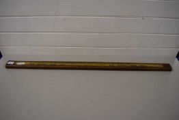 VINTAGE BRASS RULER MARKED 'USE PULVEX ROOF FELT'