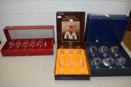 BOXED CRYSTAL DRINKING GLASSES