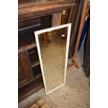 NARROW WALL MIRROR IN WHITE PAINTED FRAME