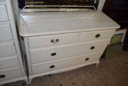 20TH CENTURY CREAM PAINTED FOUR DRAWER CHEST